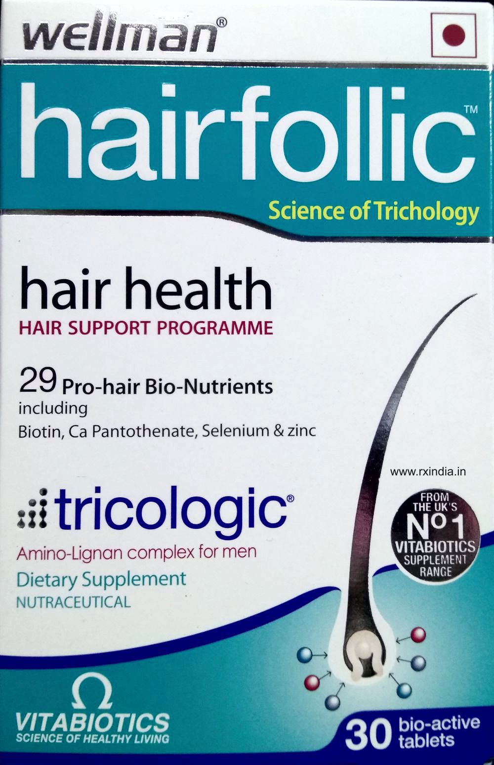 Buy Vitabiotics Wellman Hairfollic 30 Tablets Online At Rxindia Com