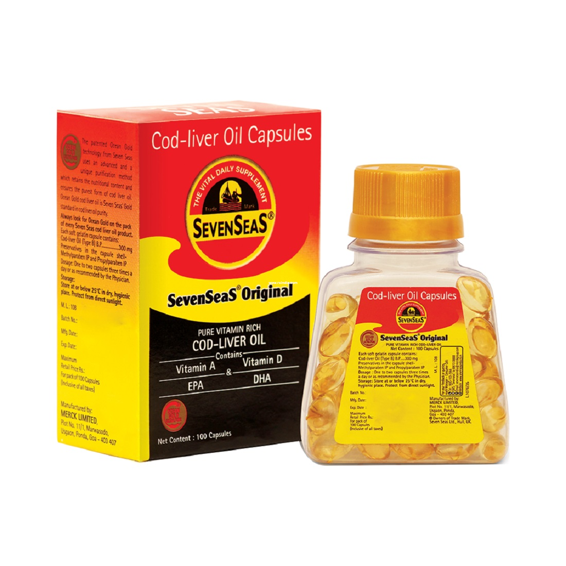 Buy Seven Seas Original Cod Liver Oil 100 Capsules Online at RxIndia.com